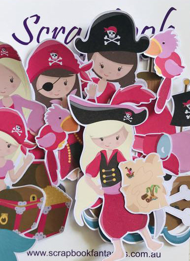 Colour-Cuts - Girly Pirates Pink (12 pieces) Designed by Alicia Redshaw