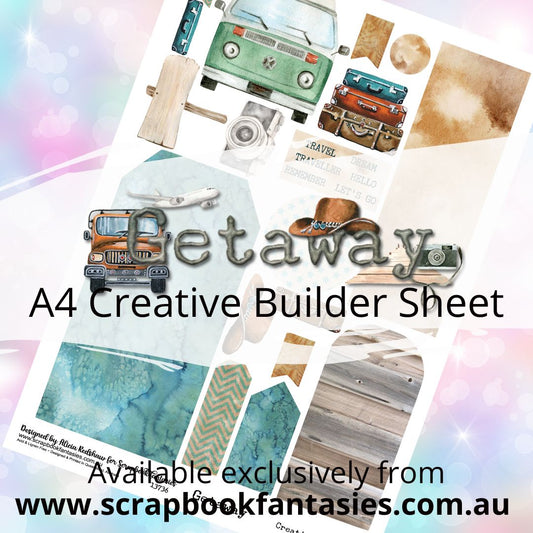 Getaway A4 Creative Builder Sheet - Designed by Alicia Redshaw