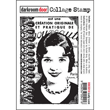 Darkroom Door - Collage Stamp - Lady Lace (DDCS014)