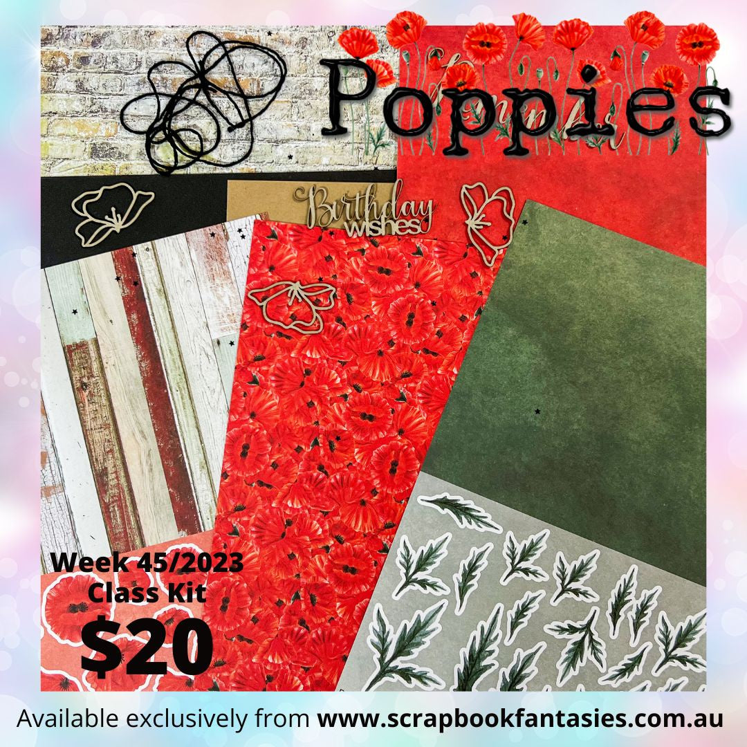 Class Kit - Live Classes Week 45/2023 with Alicia Redshaw (Monday 6 November) - Poppies