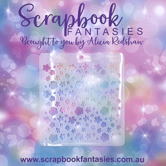 Scrapbook Fantasies Stencil Template Mask - 5.5”x5.5” - Flowers 1 - 768018