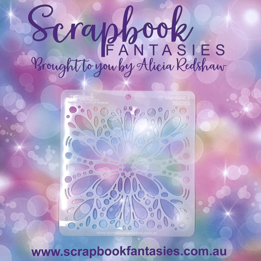 Scrapbook Fantasies Stencil Template Mask - 5.5”x5.5” - Mandala 2 768053