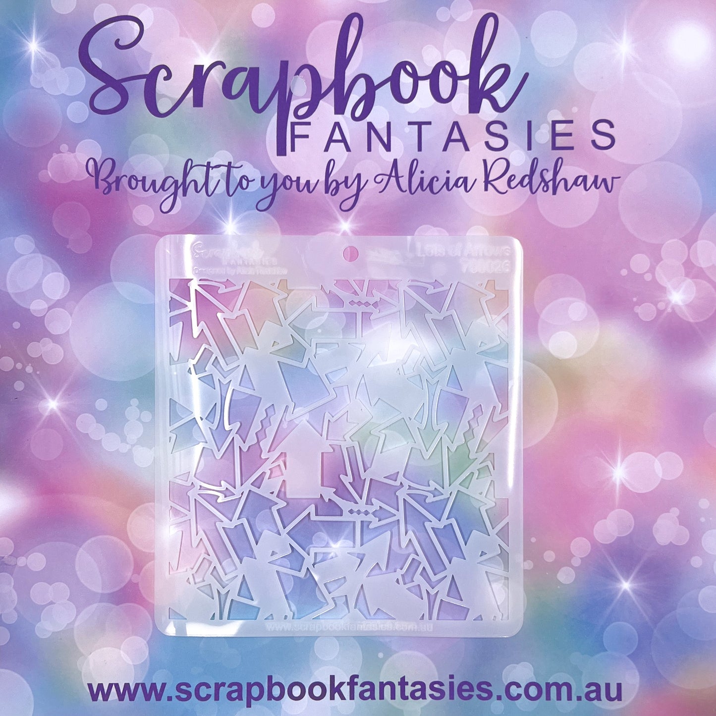 Scrapbook Fantasies Stencil Template Mask - 5.5”x5.5” - Lots of Arrows 768026