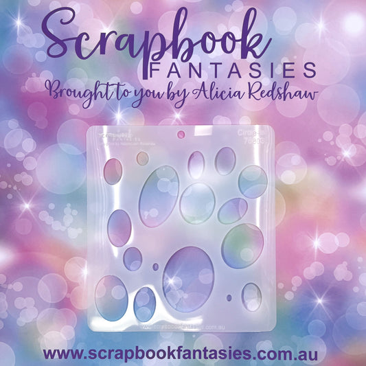 Scrapbook Fantasies Stencil Template Mask - 5.5”x5.5” - Circle-ish 768033