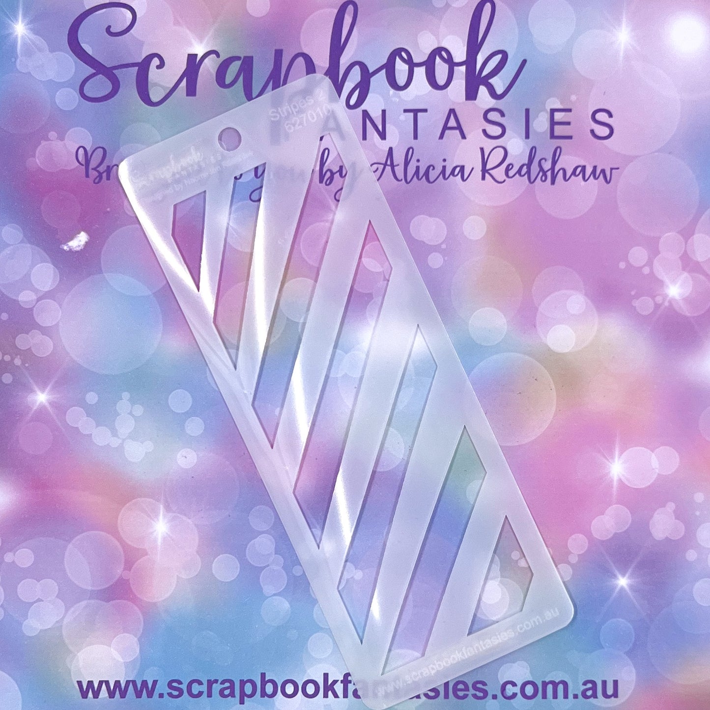 Scrapbook Fantasies Mini Border Stencil Template Mask - 2.25”x5.5” - Stripes 2 627010