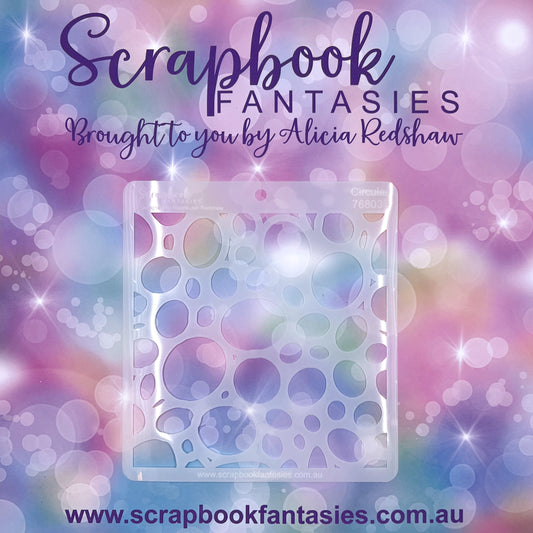 Scrapbook Fantasies Stencil Template Mask - 5.5”x5.5” - Circular 768039