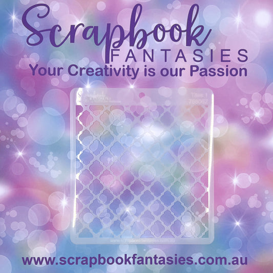 Scrapbook Fantasies Stencil Template Mask - 5.5”x5.5” - Tiles 1 768062