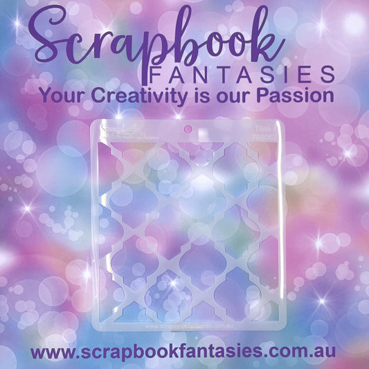 Scrapbook Fantasies Stencil Template Mask - 5.5”x5.5” - Tiles 2 768063