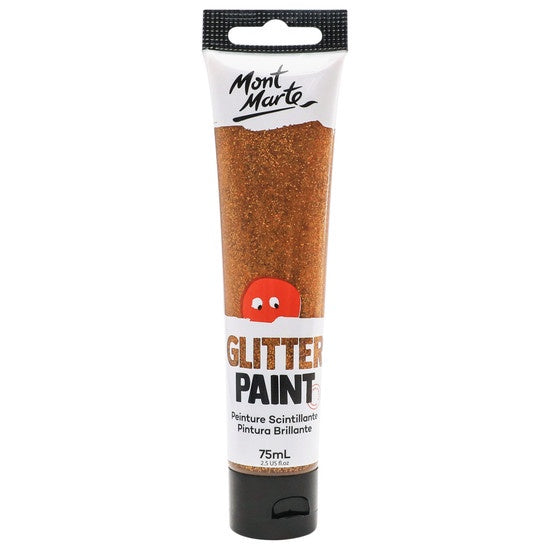 Mont Marte Orange Glitter Paint 75ml MKGL0003