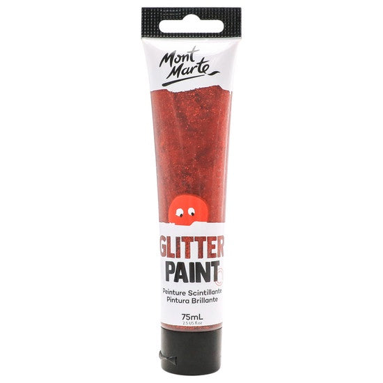 Mont Marte Red Glitter Paint 75ml MKGL0004