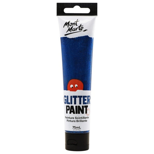 Mont Marte Dark Blue Glitter Paint 75ml MKGL0008