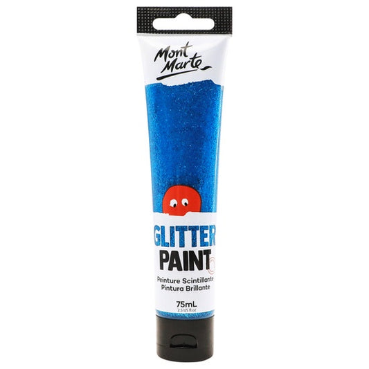 Mont Marte Light Blue Glitter Paint 75ml MKGL0009