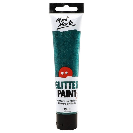 Mont Marte Turquoise Glitter Paint 75ml MKGL0010