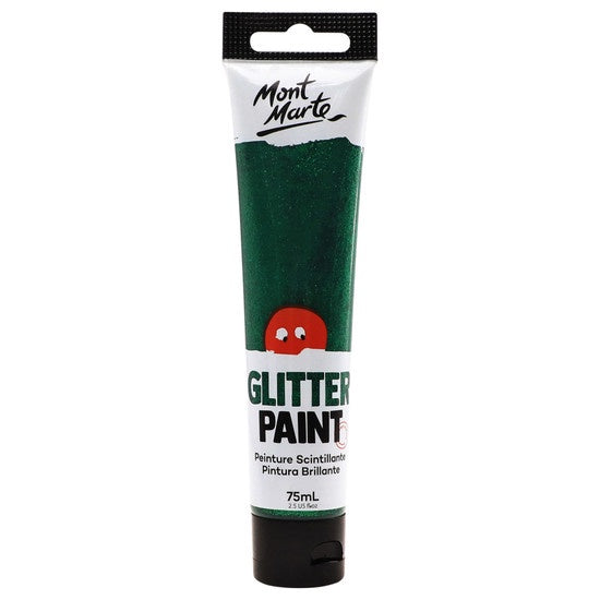 Mont Marte Dark Green Glitter Paint 75ml MKGL0011