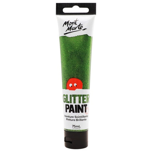 Mont Marte Light Green Glitter Paint 75ml MKGL0012