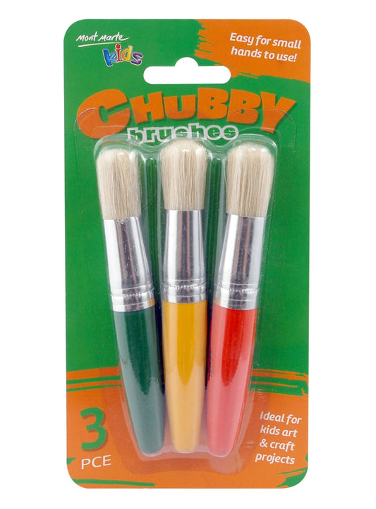 Mont Marte - Kids Colour - Chubby Brushes - 3pce (MMKC0045)