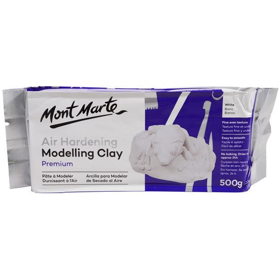 Mont Marte Air Hardening Modelling Clay 500g - White (MMSP0005)