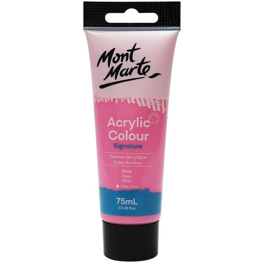 Mont Marte Pink Studio Acrylic Paint 75ml MSCH7508