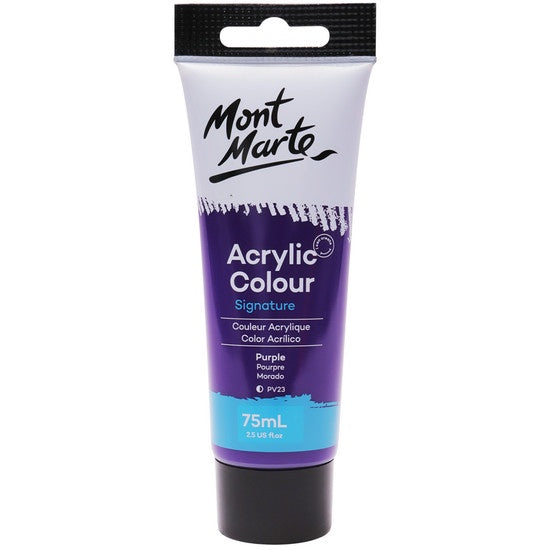 Mont Marte Purple Studio Acrylic Paint 75ml MSCH7516