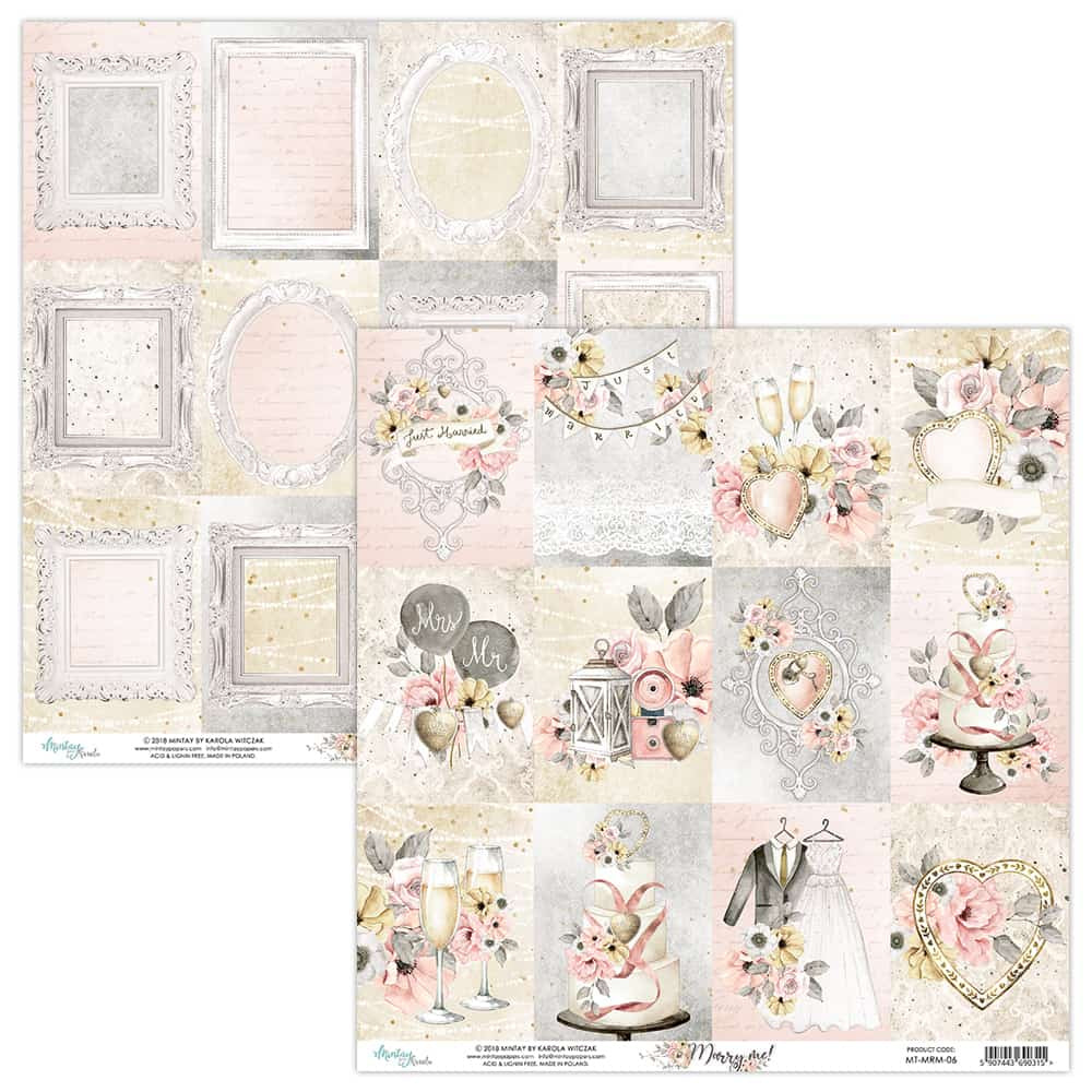 Mintay Marry Me 12"x12" Double-sided Patterned Paper 06 MT-MRM-06