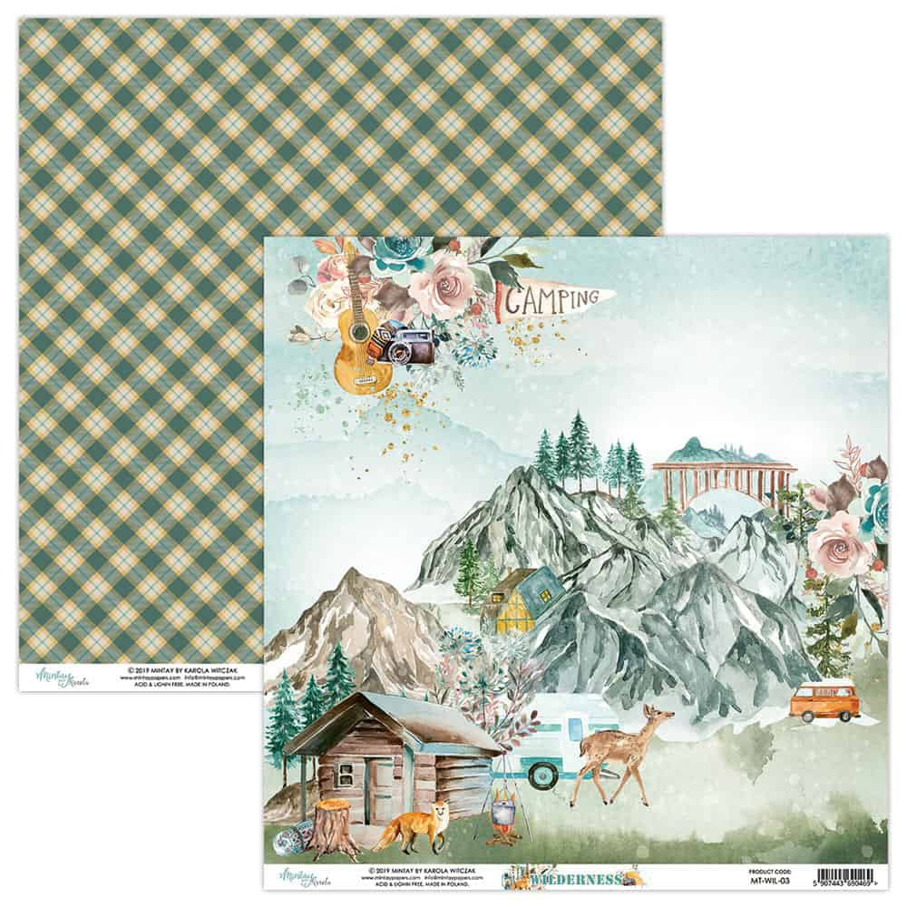 Mintay Wilderness 12"x12" Double-Sided Patterned Paper 03 MT-WIL-03