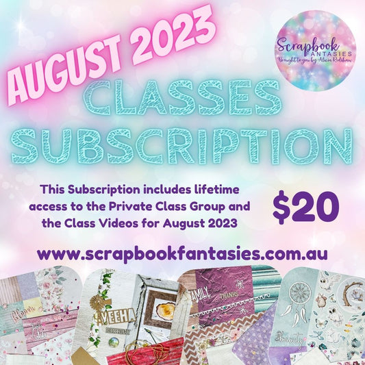 Class Group Subscription - August 2023 (eight classes - four scrapbooking and four cardmaking)