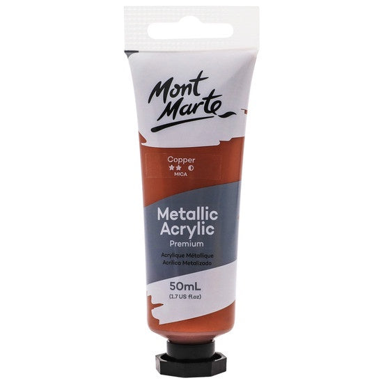 Mont Marte Copper Premium Metallic Acrylic Paint 50ml PMMT5010