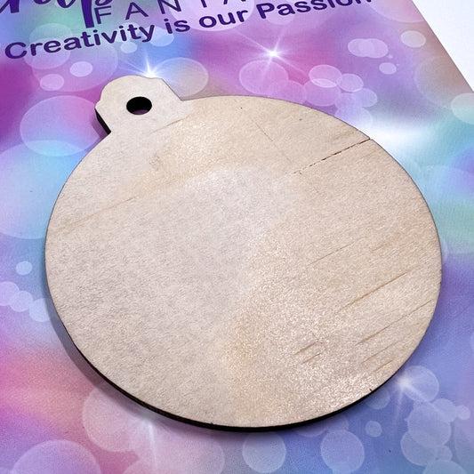 Ready-to-Colour Wooden Shape - Bauble 1 2.5"x3" 15404