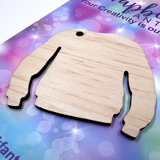 Ready-to-Colour Wooden Shape - Jumper 3"x2.75" 15427