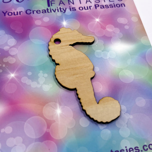Ready-to-Colour Wooden Shape - Seahorse 1.5"x3" 15429