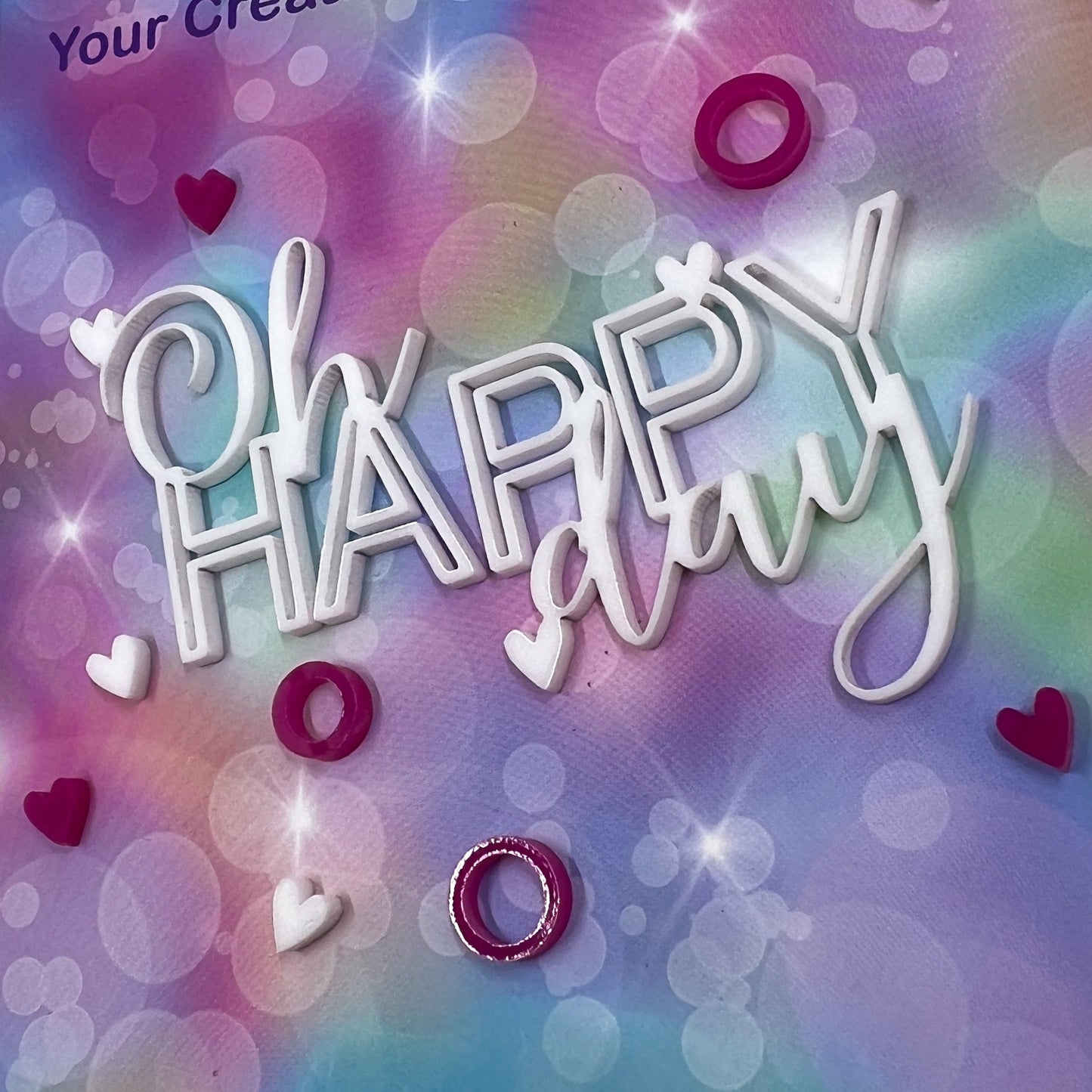 Acrylic-Cuts Acrylic Embellies Set (10 pieces) - Oh Happy Day - Designed by Alicia Redshaw 15204