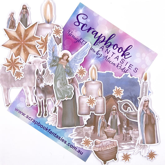 Christmas Nativity Colour-Cuts (28 pieces) - Designed by Alicia Redshaw