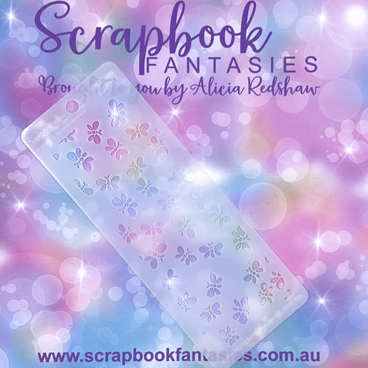 Scrapbook Fantasies Mini Border Stencil Template Mask - 2.25”x5.5” - Little Bugs 627017