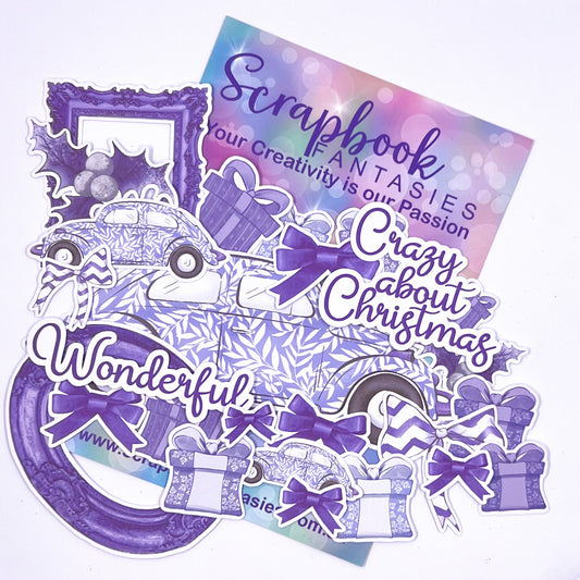 Purple Christmas Colour-Cuts - Crazy about Christmas (27 pieces) 15330