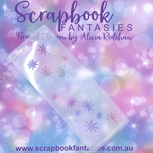 Scrapbook Fantasies Mini Border Stencil Template Mask - 2.25”x5.5” - Flurry 627015