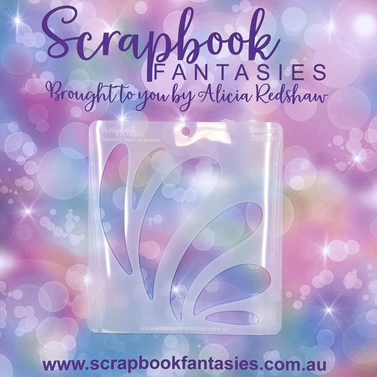 Scrapbook Fantasies Stencil Template Mask - 5.5”x5.5” - Swoosh 768034