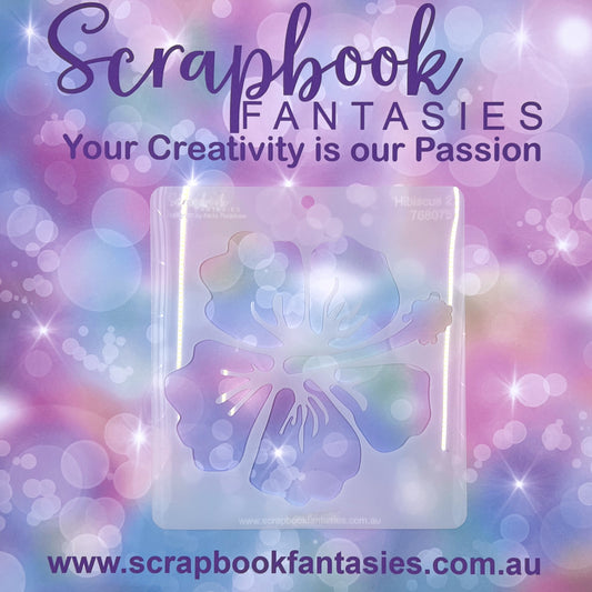 Scrapbook Fantasies Stencil Template Mask - 5.5”x5.5” - Hibiscus 2 768075