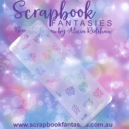 Scrapbook Fantasies Mini Border Stencil Template Mask - 2.25”x5.5” - Abstract 1 627019
