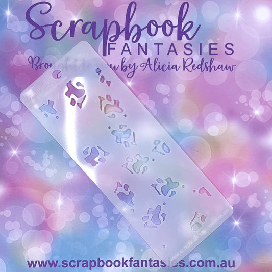 Scrapbook Fantasies Mini Border Stencil Template Mask - 2.25”x5.5” - Abstract 2 627020