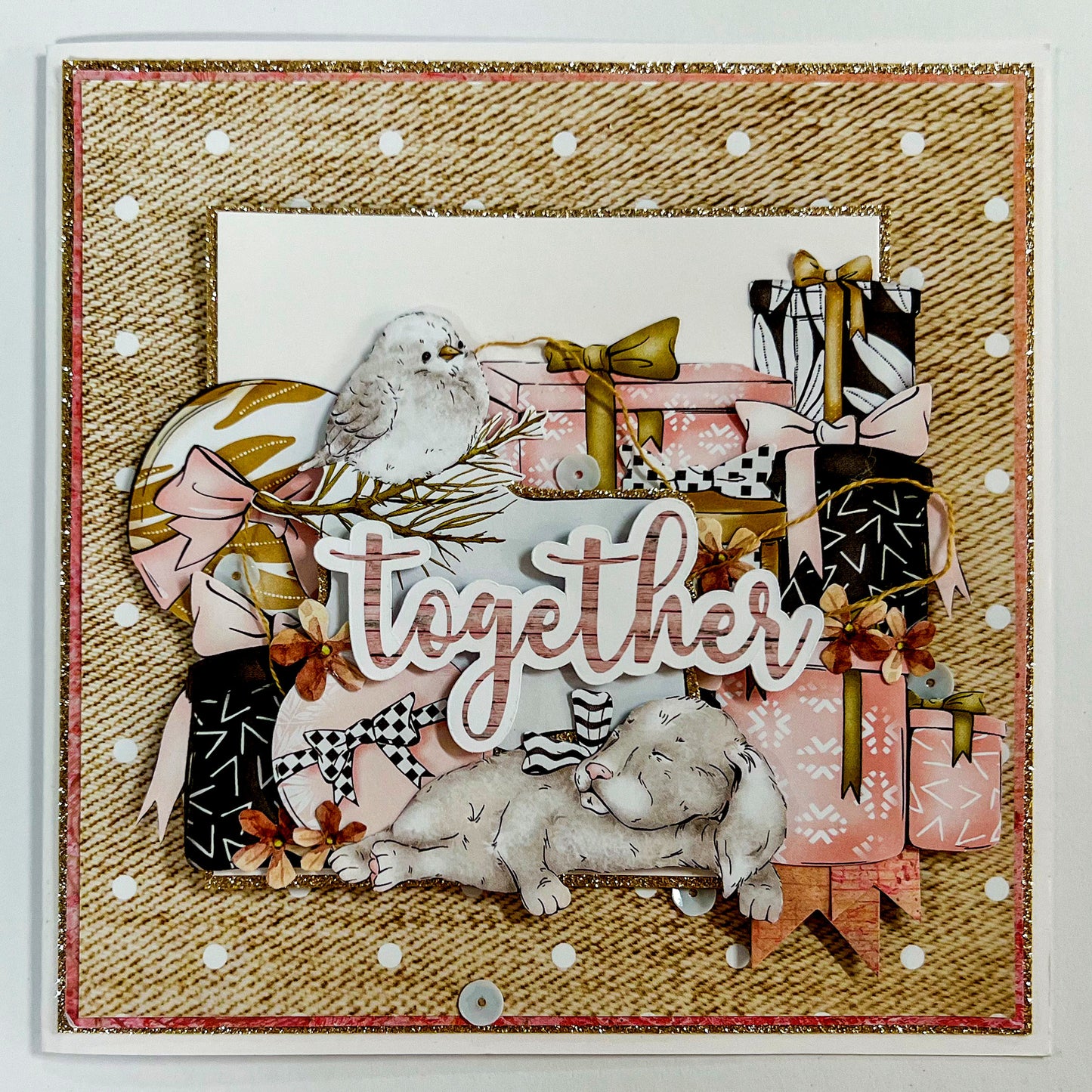 Peace & Joy Colour-Cuts Minis - Christmas Words - Pink Wood (13 pieces) Designed by Alicia Redshaw
