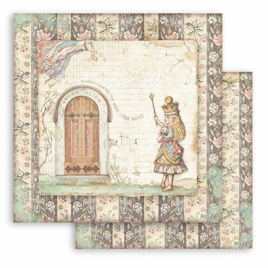 Stamperia Alice 12"x12" Double-sided Patterned Paper - Door SBB819