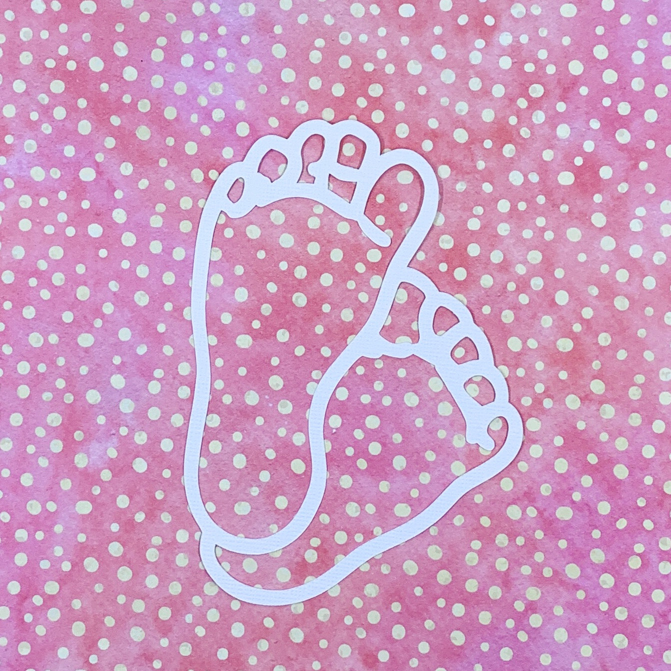 Tropicana - Feet (medium) 4"x4.75" White Linen Cardstock Picture-Cut - Designed by Alicia Redshaw