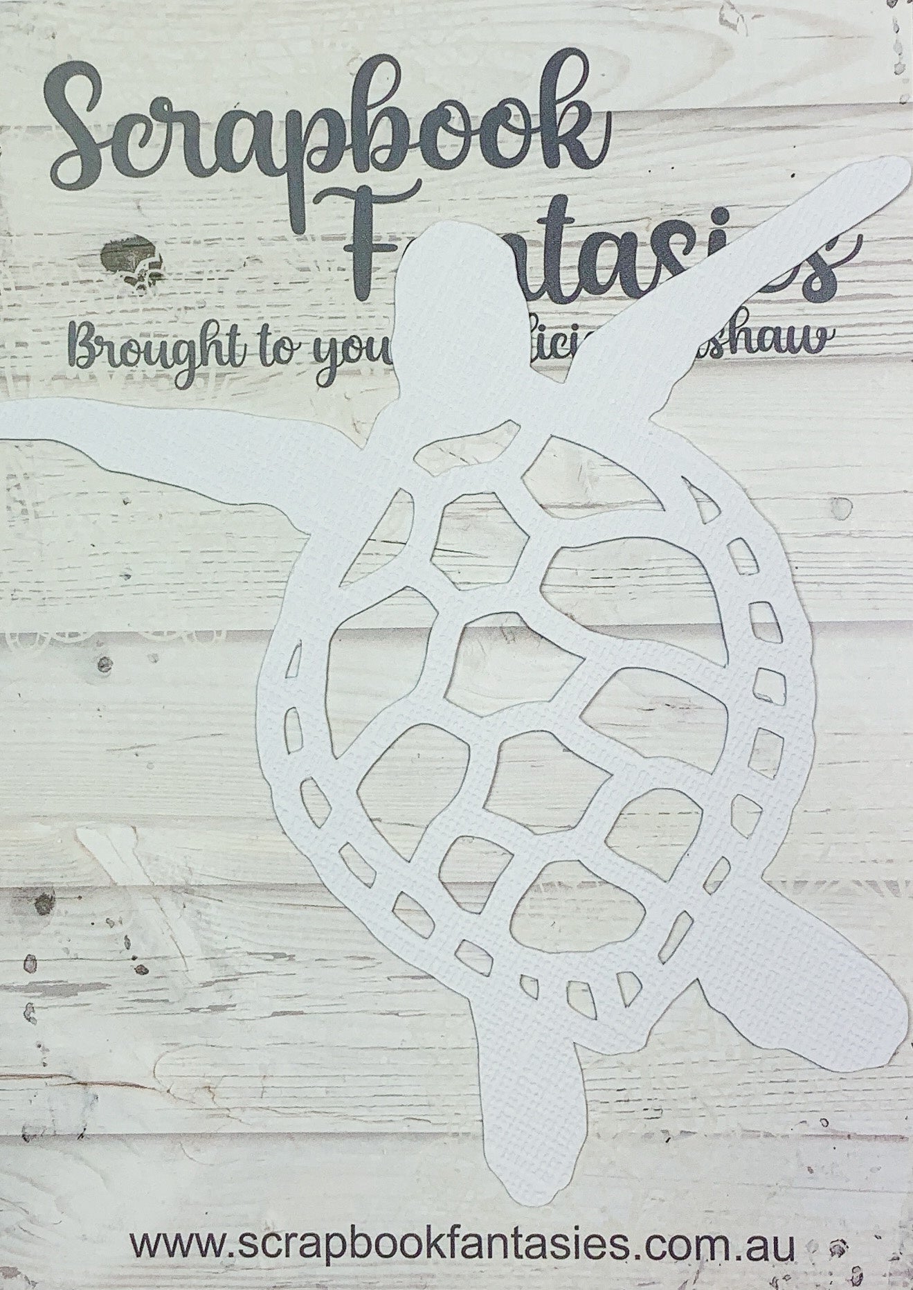 the islands Turtle (large) 4.75"x4.75" White Linen Cardstock Picture-Cut - Designed by Alicia Redshaw