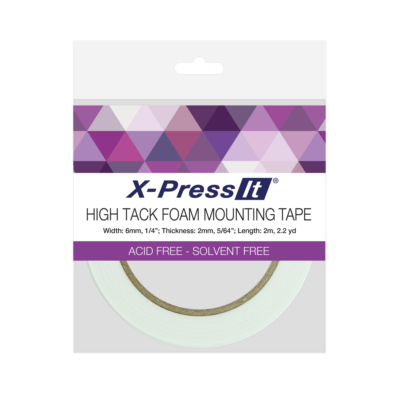 X-Press It 6mm Double-sided High Tack Foam Tape (2mt long - 2mm wide) FTH6
