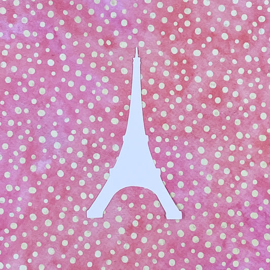 Tropicana - Mini Eiffel Towers (3 pack) 3.75"x2" White Linen Cardstock Picture-Cut - Designed by Alicia Redshaw