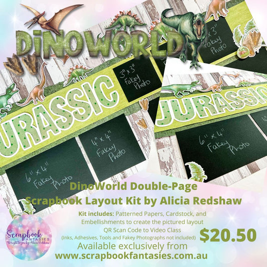 DinoWorld Saturday Night Scrap-Along Double-Page Scrapbook Layout Class with Alicia Redshaw - GICS #16 - 28 January 2023