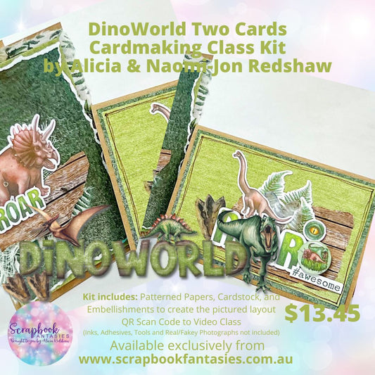 DinoWorld Card-Off Cardmaking Class Kit - Makes 2 Cards - GICS #16 - Saturday 28 January 2023