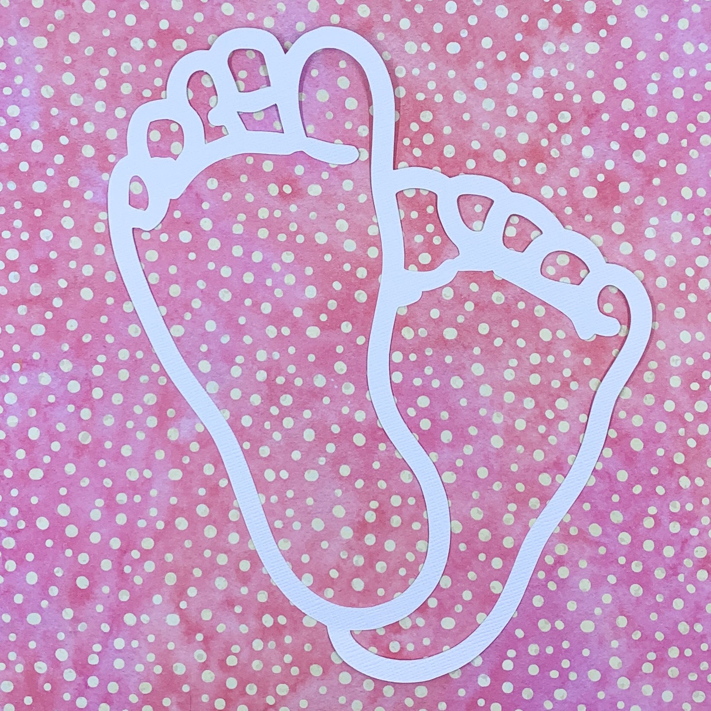 Tropicana - Feet (large) 7.5"x6" White Linen Cardstock Picture-Cut - Designed by Alicia Redshaw