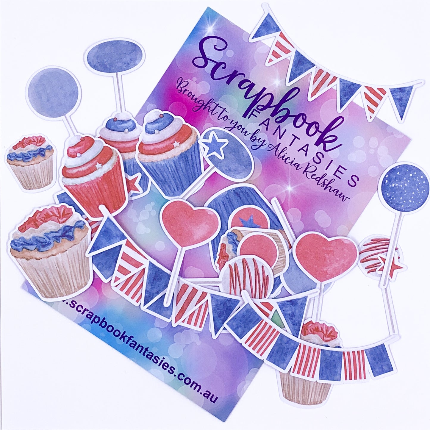 Colour-Cuts - Cupcakes & Banners 2 (26 pieces) Designed by Alicia Redshaw