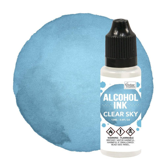 Couture Creations 12ml Aqua/Clear Sky Alcohol Ink CO727299